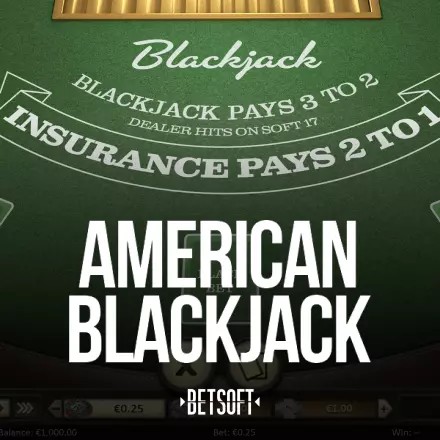 American Blackjack logo – Table Games by Betsoft Gaming at Istana Casino