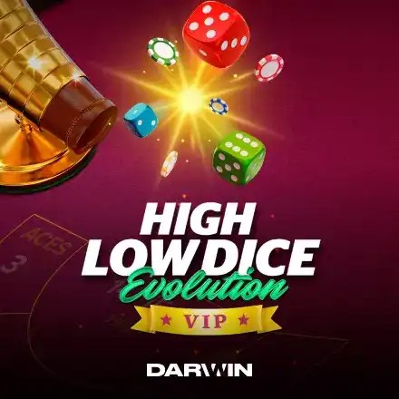 High Low Dice Evolution VIP by Darwin Gaming, showcased at istanacasino-id.com – game logo